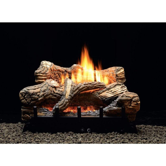 Empire 30" Flint Hill Ceramic Fiber Log Set With Thermostat Control, Natural Gas Vent Free Contour Burner