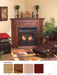 Empire 36" Corner Cabinet Mantel With Base in Dark Oak Finish