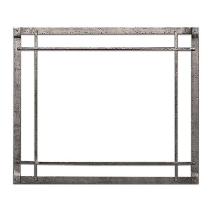 Empire 40" Distressed Pewter Rectangle Forged Iron Inset for Rushmore DVCT40 Direct Vent Fireplace