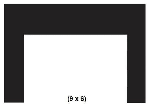 Empire 40" x 26" 3-Sided Black Metal Deep Surround for 28" Small Innsbrook Direct Vent Fireplace Insert