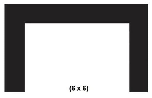 Empire 46" x 28" 3-Sided Black Metal Surround for 34" Large Innsbrook Direct Vent Fireplace Insert