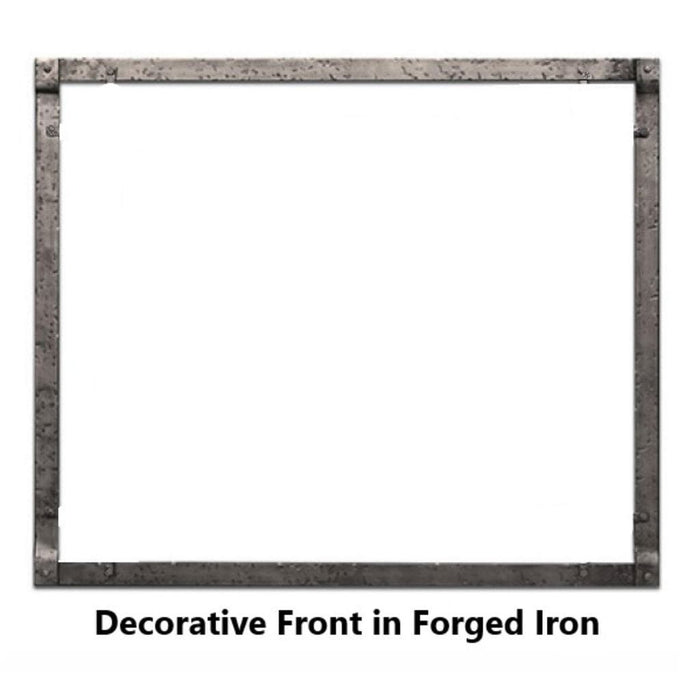 Empire 48" Distressed Pewter Forged Iron Frame for DVLL48 Boulevard Direct Vent See-Through Fireplace