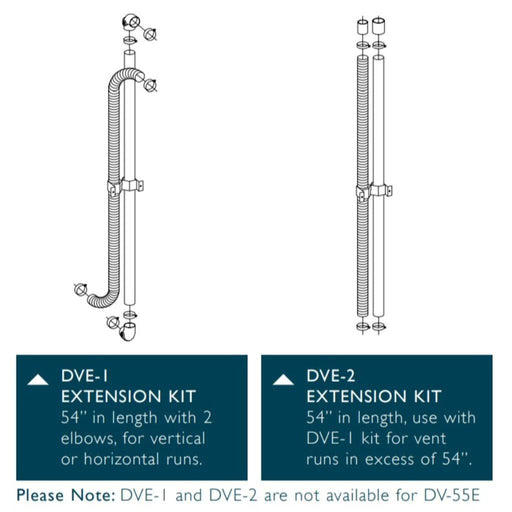 Empire 54" Intake/Exhaust Extension Kit Without Elbows for Direct Vent Wall Furnace Empire Comfort Systems