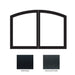Empire Black Arch Door Set for 32" Fireplace and Firebox