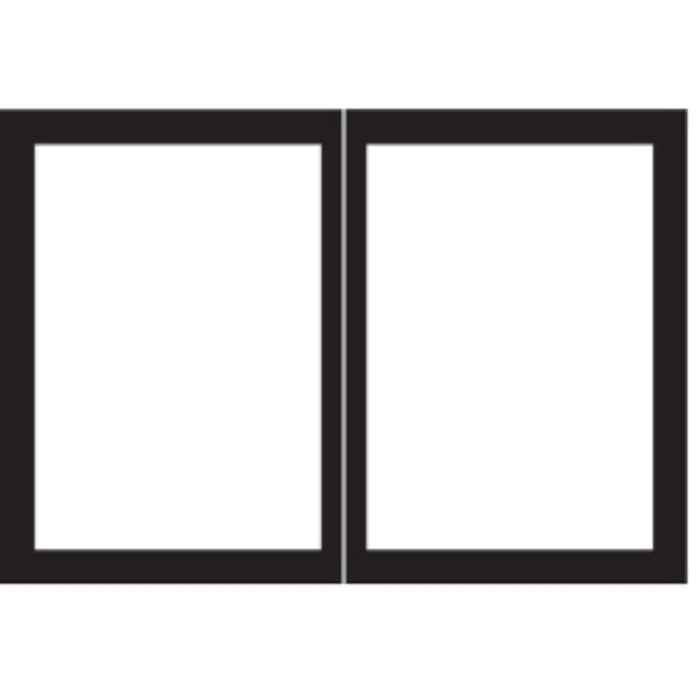 Empire Black Rectangle Door Set for 42" Fireplace