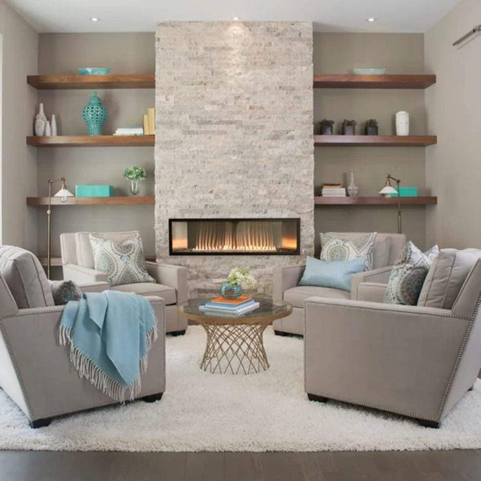 Empire Boulevard 48" Intermittent Pilot With Thermostat Variable Remote Control, Propane Gas Vent Free Linear Fireplace (VFLB48FP90P) Empire Comfort Systems