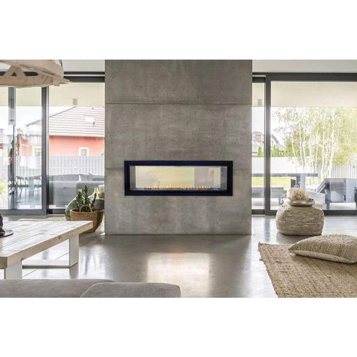 Empire Boulevard 48" Intermittent Pilot With Thermostat Variable Remote Control, Propane Gas Vent Free See Through Linear Fireplace (VFLB48SP90P) - side view