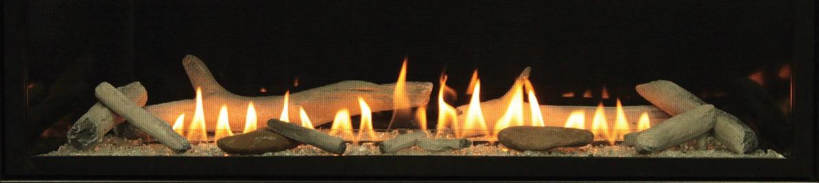 Empire Boulevard 48" Intermittent Pilot With Thermostat Variable Remote Control, Propane Gas Vent Free See Through Linear Fireplace (VFLB48SP90P) Empire Comfort Systems