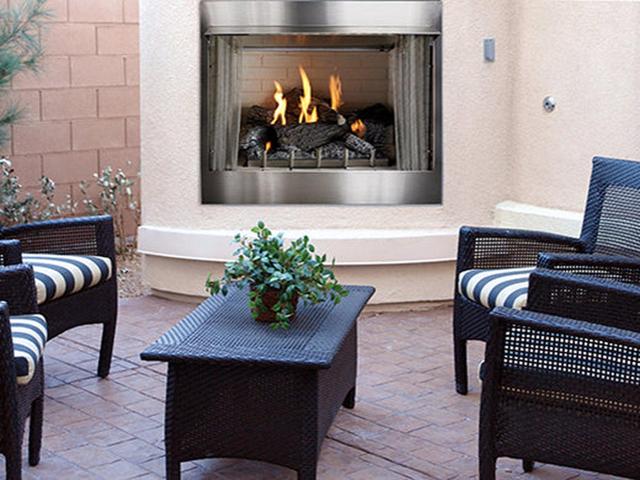 Empire Carol Rose Coastal 42" Stainless Steel Intermittent Pilot Control, Propane Gas Traditional Premium Outdoor Fireplace Empire Comfort Systems