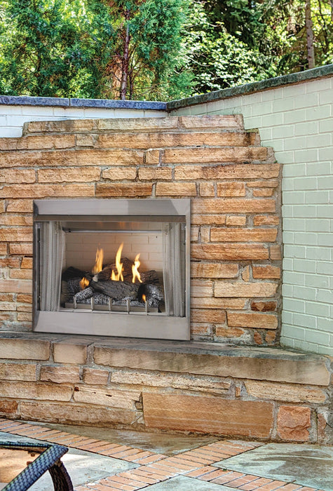 Empire Carol Rose Coastal 42" Stainless Steel Intermittent Pilot Control, Propane Gas Traditional Premium Outdoor Fireplace Empire Comfort Systems