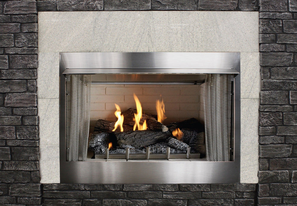 Empire Carol Rose Coastal 42" Stainless Steel Intermittent Pilot Control, Propane Gas Traditional Premium Outdoor Fireplace Empire Comfort Systems