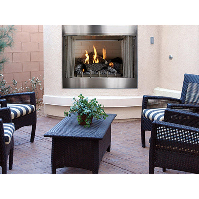 Empire Carol Rose Coastal 42" Stainless Steel Millivolt Control, Natural Gas Traditional Premium Outdoor Fireplace Empire Comfort Systems