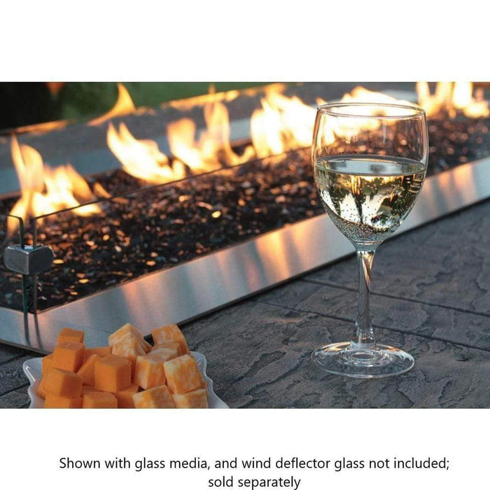 Empire Carol Rose Coastal 60" Stainless Steel Manual Control With Multicolor LED Lighting, Propane Gas Outdoor Linear Fire Pit Empire Comfort Systems