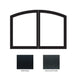 Empire Hammered Pewter Arch Door Set for 32" Breckenridge Select Firebox