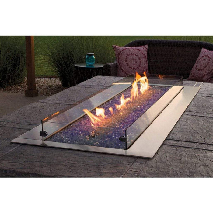 Empire High Wind Deflector Glass Panel Kit for 48" Carol Rose Coastal Outdoor Linear Fire Pit Empire Comfort Systems