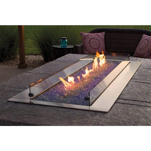 Empire High Wind Deflector Glass Panel Kit for 60" Carol Rose Coastal Outdoor Linear Fire Pit Empire Comfort Systems