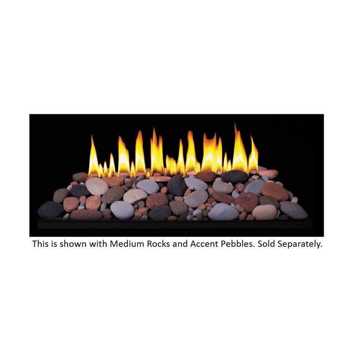 Empire Loft Series 24" Millivolt Control With On/Off Switch, Propane Gas Vent Free Multi Sided Burner VFRU24P - back view