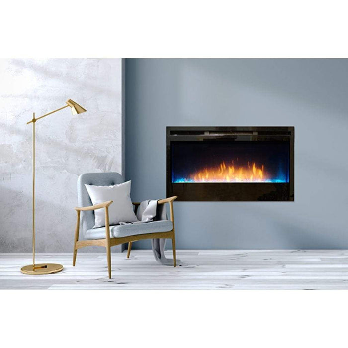 Empire Nexfire 34" Contemporary Linear Electric Fireplace With Thermostat Variable Remote Control EBL34 Empire Comfort Systems