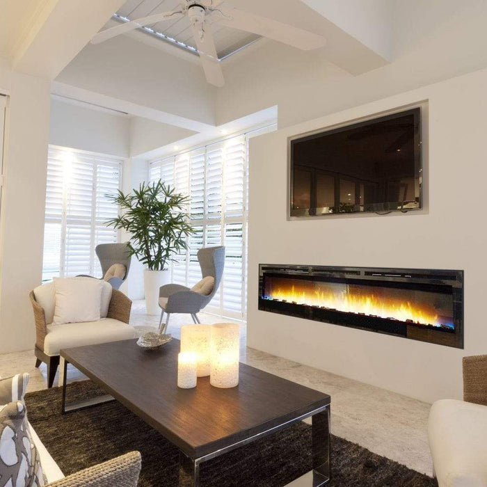 Empire Nexfire 74" Contemporary Linear Electric Fireplace With Thermostat Variable Remote Control EBL74 Empire Comfort Systems