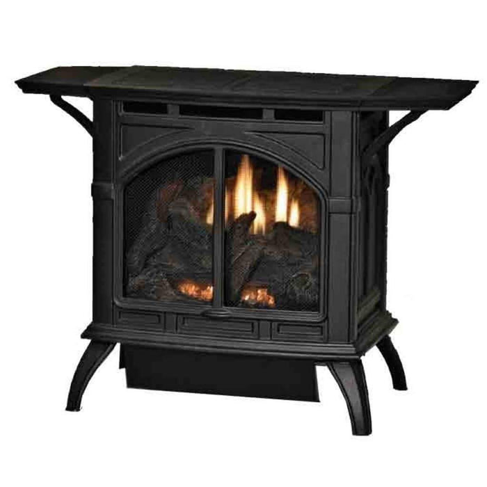Empire Spirit 22" 10,000 BTU Matte Black Finish Millivolt Control With On/Off Switch, Natural Gas Vent Free Cast Iron Small Stove