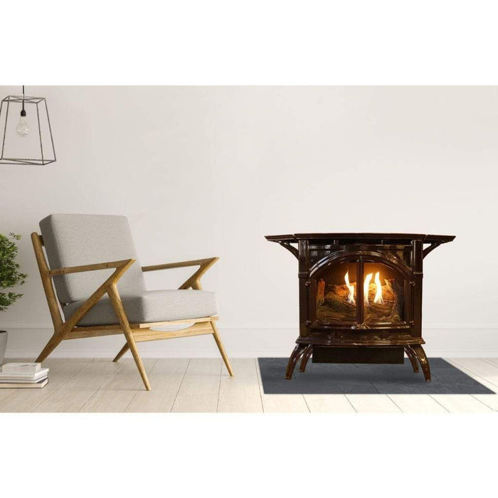 Empire Spirit 22" 20,000 BTU Porcelain Mahogany Finish Intermittent Pilot Control With On/Off Switch, Propane Gas Vent Free Cast Iron Small Stove (VFD20CC70MP) Empire Comfort Systems