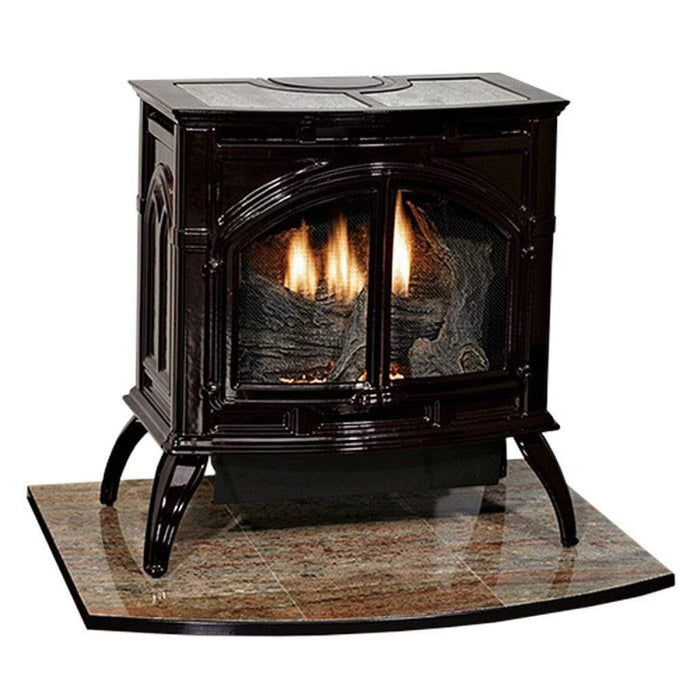 Empire Spirit 28" 25,000 BTU Porcelain Mahogany Finish Intermittent Pilot Control With On/Off Switch, Propane Gas Vent Free Cast Iron Medium Stove (VFD30CC70MP) Empire Comfort Systems