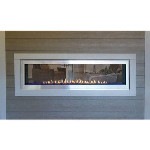Empire Stainless Steel Exterior Wall Frame With Glass Window for 60" Boulevard Vent Free See Through Linear Fireplace DFEV60LSS Empire Comfort Systems