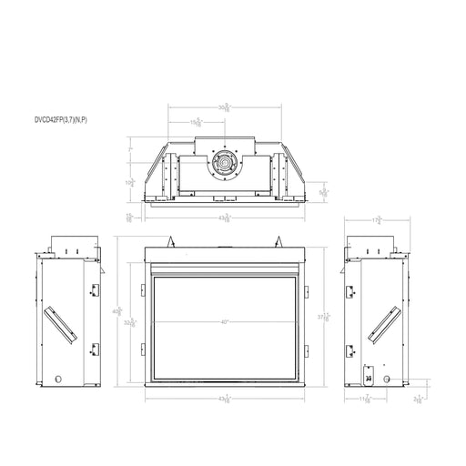 Empire Tahoe Clean Face 42" Millivolt Control With On/Off Switch, Natural Gas Direct Vent Deluxe Fireplace Empire Comfort Systems
