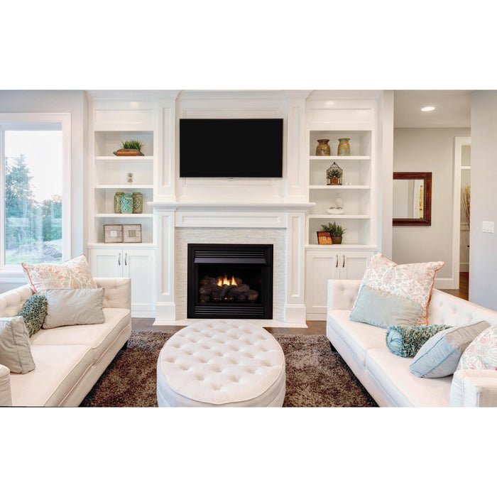 Empire Vail 26" Special Edition, Millivolt Control With Contour Burner and Cherry Mantel, Natural Gas Vent Free Deluxe Fireplace (VFD26FM30CN) Empire Comfort Systems