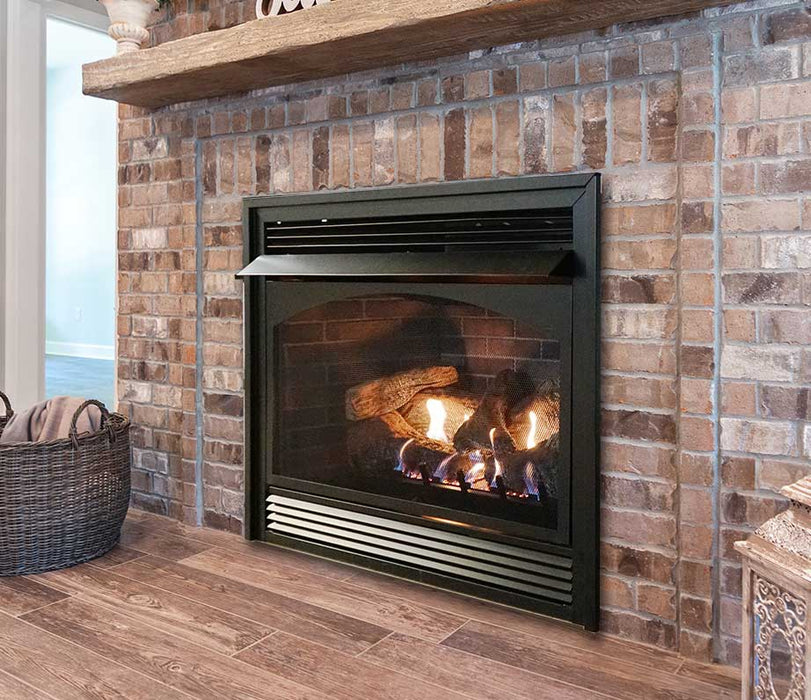 Empire Vail 36" Intermittent Pilot Control With On/Off Switch and Blower, Natural Gas Vent Free Premium Fireplace