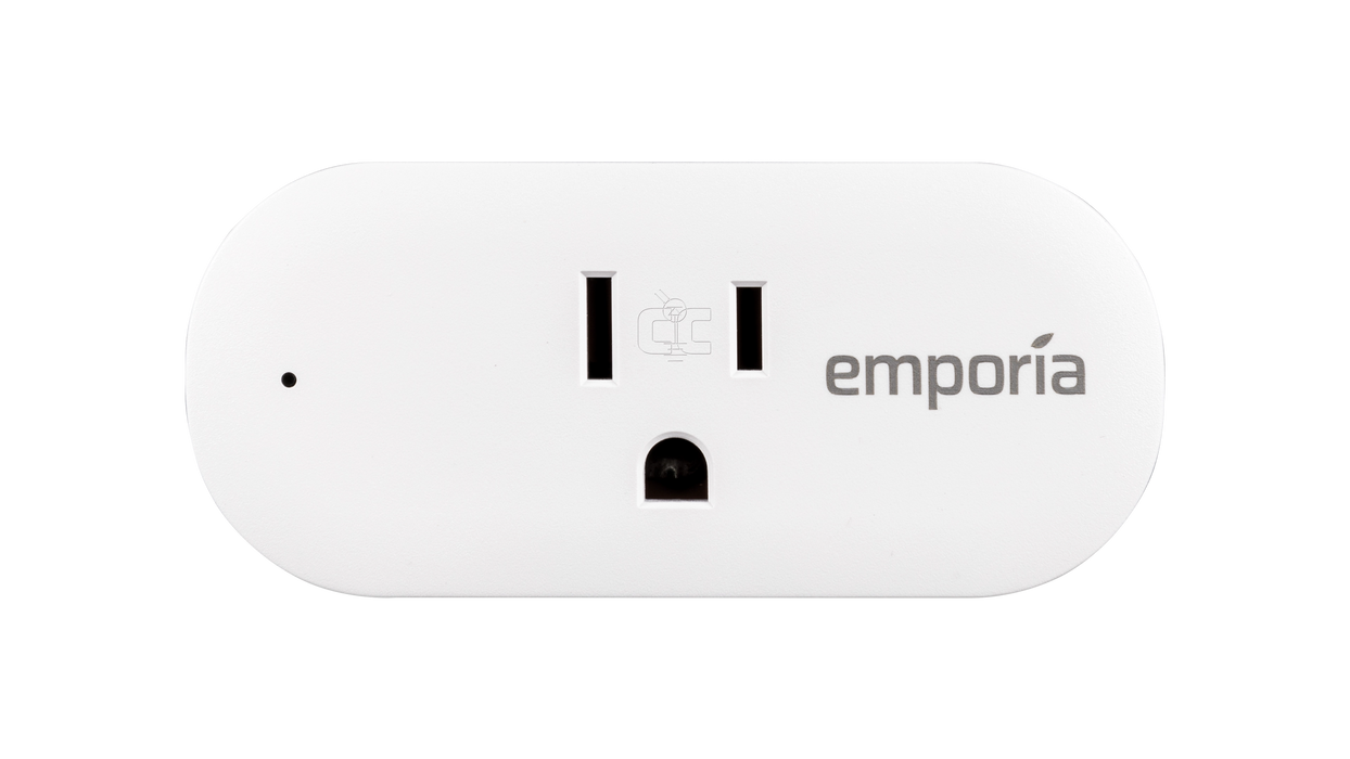 Emporia Smart Plug for Real Time Monitoring Electricity Use, Wall Plug Style, Measures Appliance Power Consumption - Urban Supply Inc