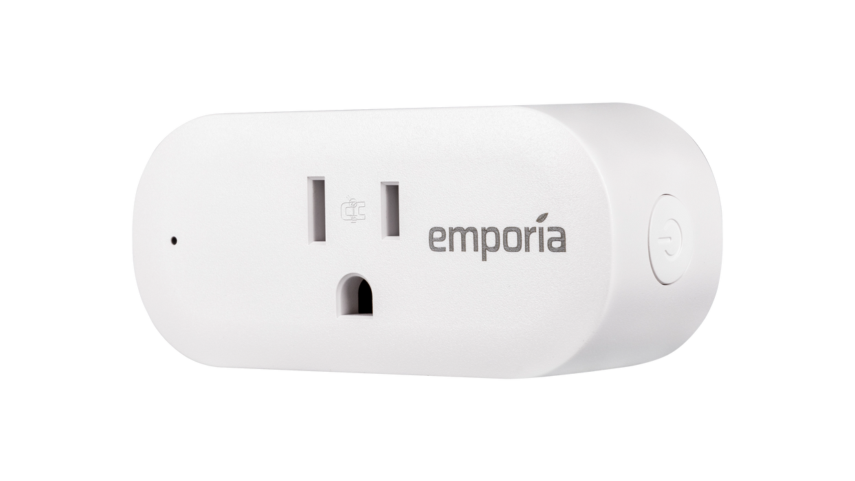 Emporia Smart Plug for Real Time Monitoring Electricity Use, Wall Plug Style, Measures Appliance Power Consumption - Urban Supply Inc