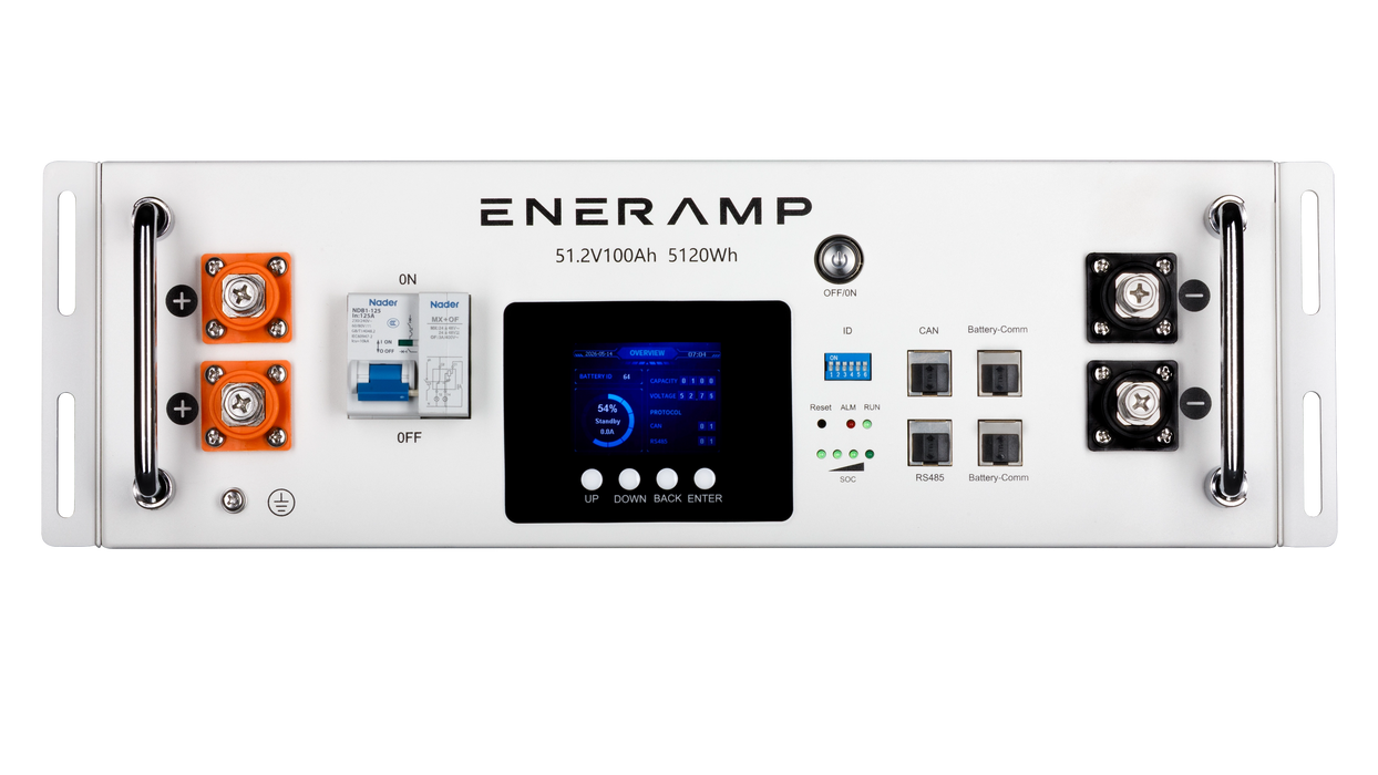 Eneramp - E-03000101 - Endurance 5 - 51.2V 5120Wh Rack Mount Battery - Front View