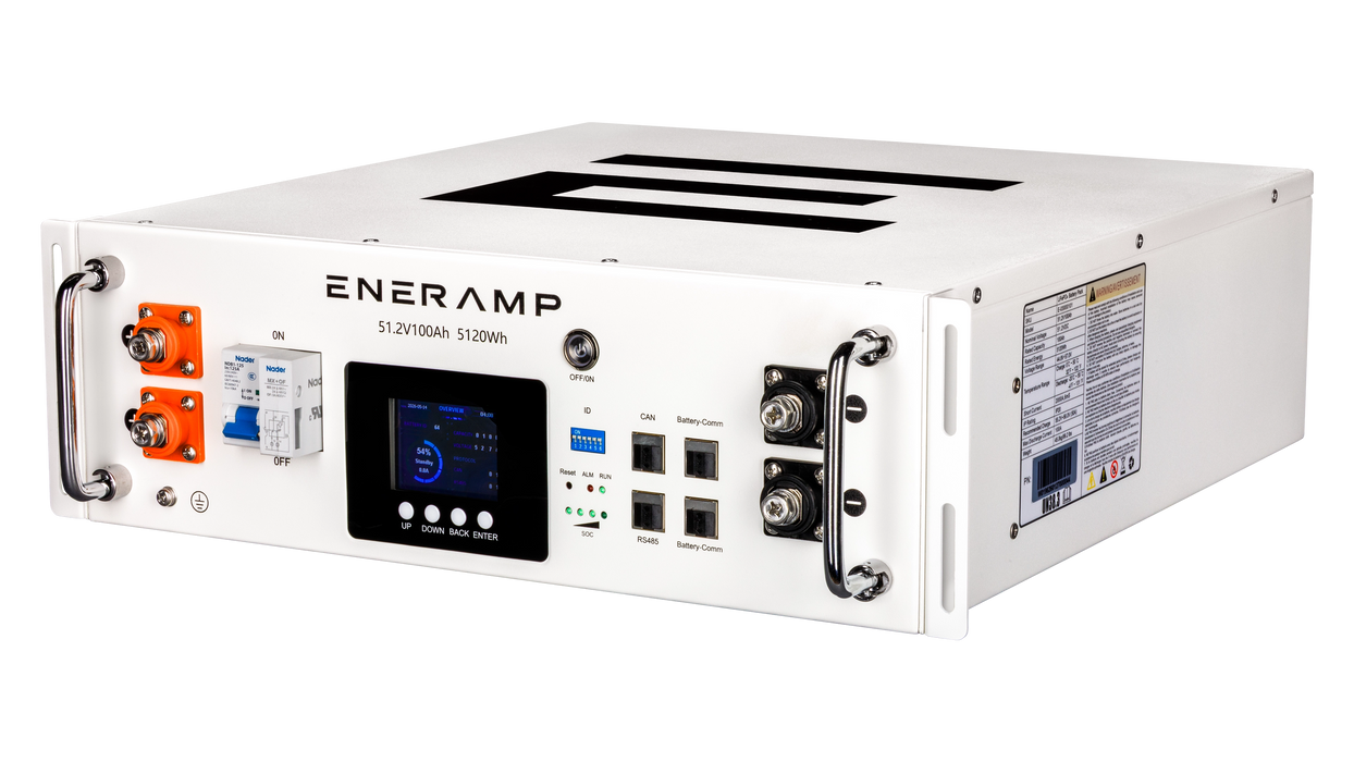 Eneramp - E-03000101 - Endurance 5 - 51.2V 5120Wh Rack Mount Battery - Right Angled View