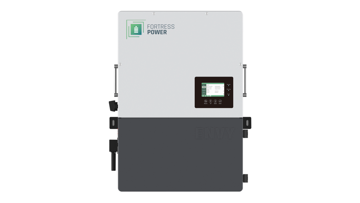Fortress Power Envy True 12kW 48V All-in-One Hybrid Inverter, 21kW Solar Input, 3 MPPTs, 200A AC Passthrough, Built-In Rapid Shutdown, IP65, UL 1741 - Urban Supply Inc