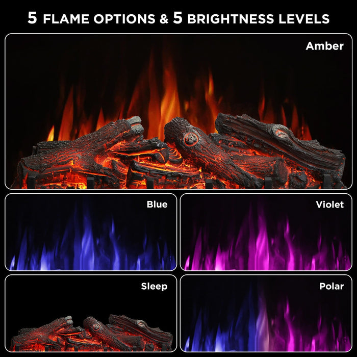 Eternal Flame EF26-LG Smart Electric Fireplace Logs, WiFi Enabled