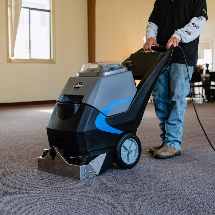 Tomahawk Power 3-in-1 Commercial Carpet Extractor Cleaner, 18” Width, 9 Gallon Dual Tanks, Dual 1000W Motors for Hotels,...
