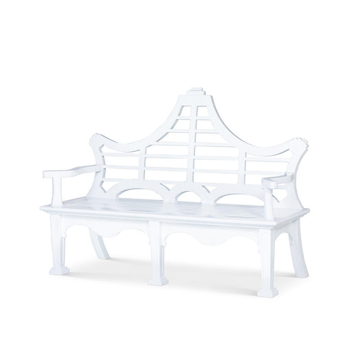 Bay Lake Garden Bench, Hydrangea White F-002-6-287-PAR : F-002-6-287-27A - front view