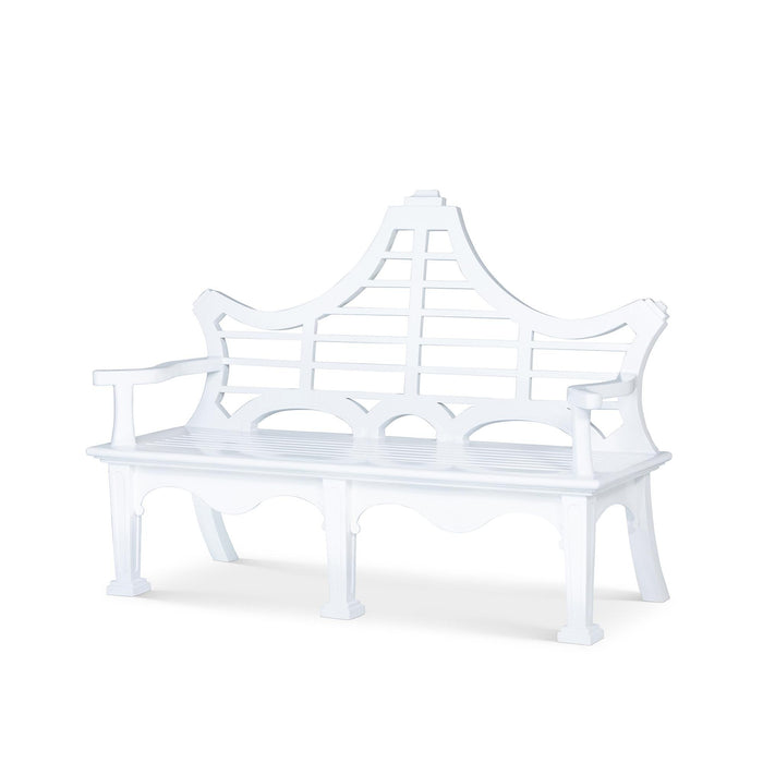 Bay Lake Garden Bench, Hydrangea White F-002-6-287-PAR : F-002-6-287-27A - front view