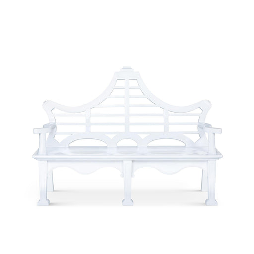 Bay Lake Garden Bench, Hydrangea White F-002-6-287-PAR : F-002-6-287-27A - angle view