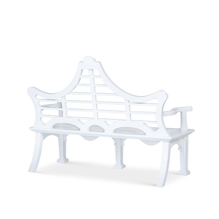 Bay Lake Garden Bench, Hydrangea White F-002-6-287-PAR : F-002-6-287-27A - side view