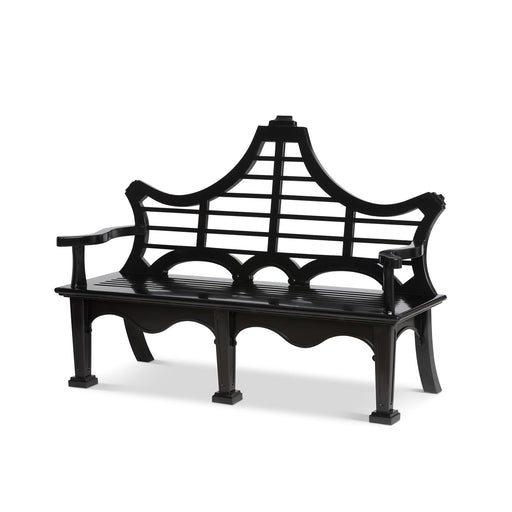Park Hill Collection Bay Lake Garden Bench, Jet Black