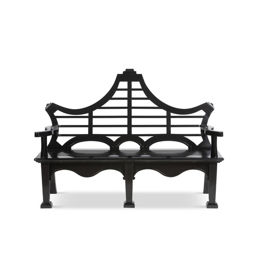 Park Hill Collection Bay Lake Garden Bench, Jet Black (view 2)
