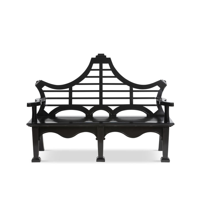 Park Hill Collection Bay Lake Garden Bench, Jet Black (view 2)