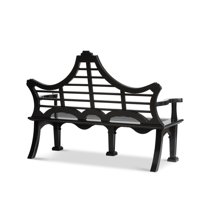 Park Hill Collection Bay Lake Garden Bench, Jet Black (view 3)