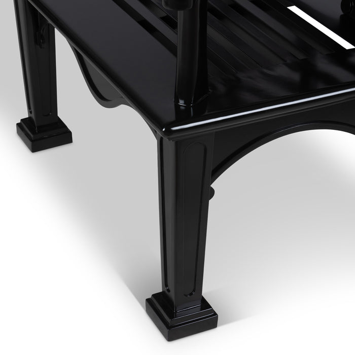 Park Hill Collection Bay Lake Garden Bench, Jet Black (view 6)