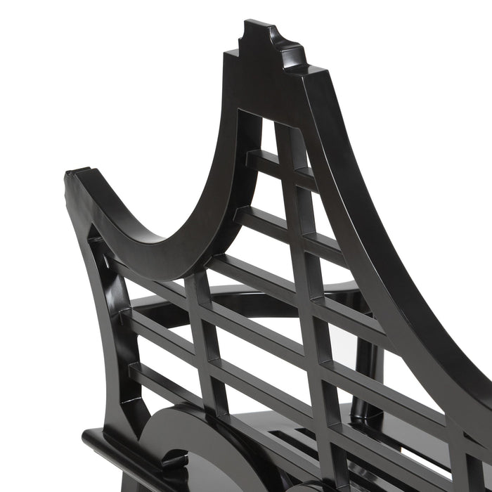 Park Hill Collection Bay Lake Garden Bench, Jet Black (view 7)