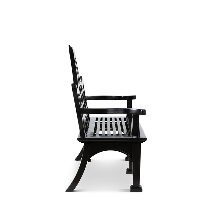 Park Hill Collection Bay Lake Garden Bench, Jet Black (view 8)