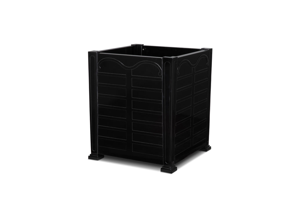 Park Hill Collection Bay Lake Garden Planter, Large – Jet Black