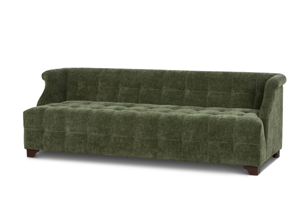 Park Hill Collection Scroll Arm Sofa, Moss